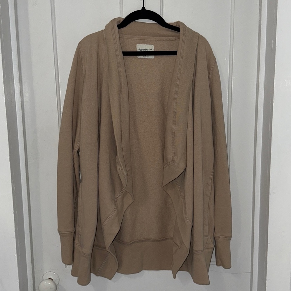Abercrombie & Fitch Tan Open Front Cardigan
